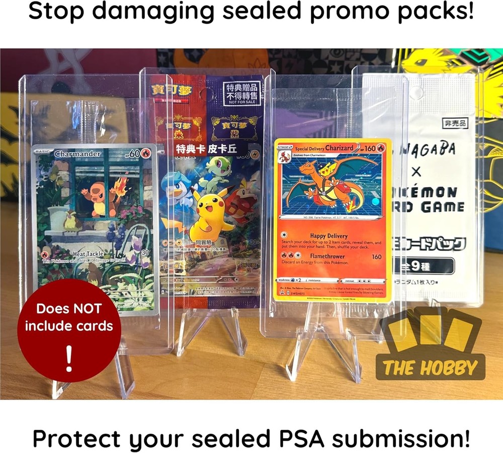 Tallboy Extra Tall & Thick Toploader Compatible with Sealed Pokemon Clear