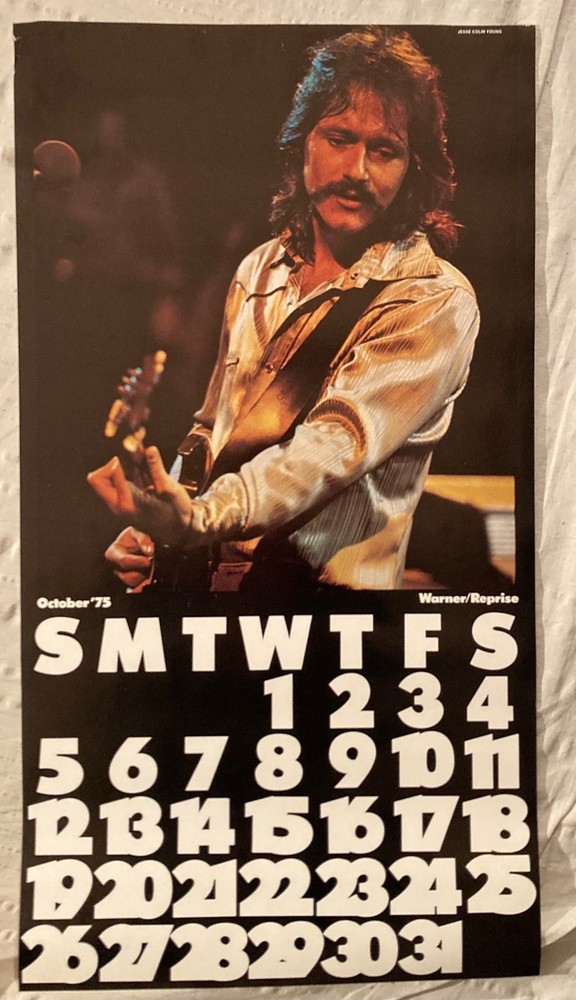 Jesse Colin Young  1975 Calendar Page Mini Poster