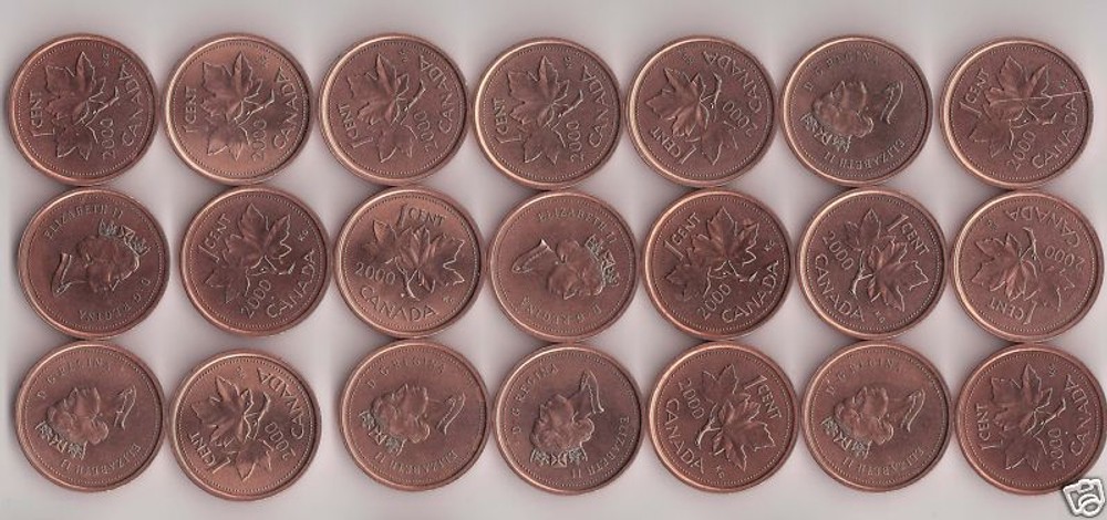 CANADA 2000 "MAPPLE LEAF" BU SMALL CENT