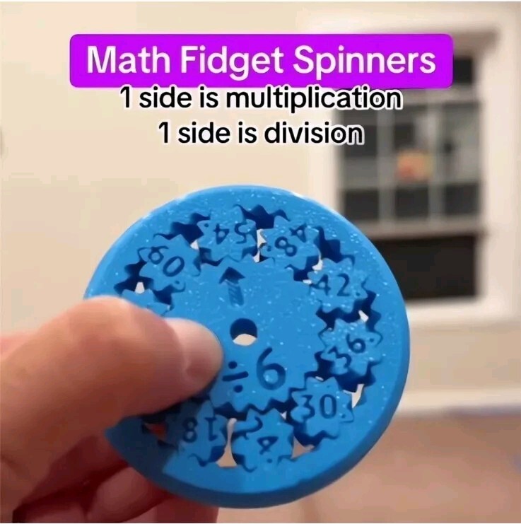 Math Fidget Spinners For Learning Multiplication/Division Spinner Toy For...