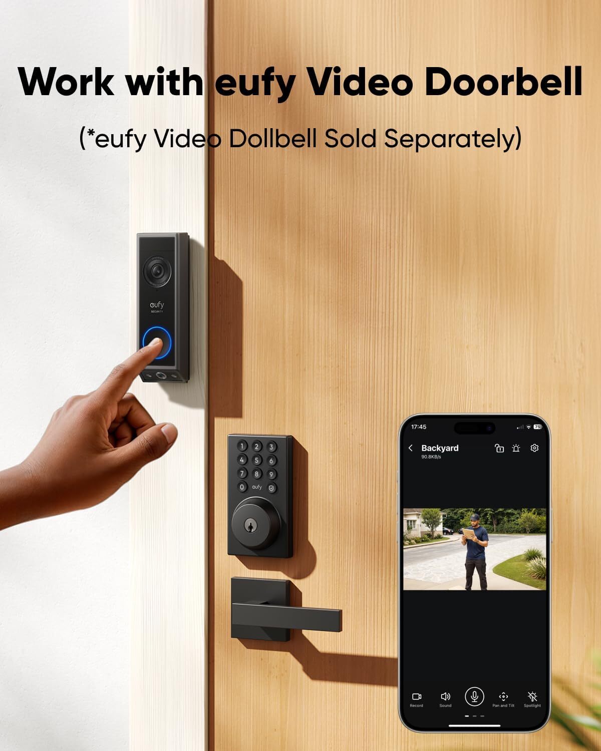 eufy Smart Lock C30+Door Lever Keyless Entry Door Lock WiFi Deadbolt App Control