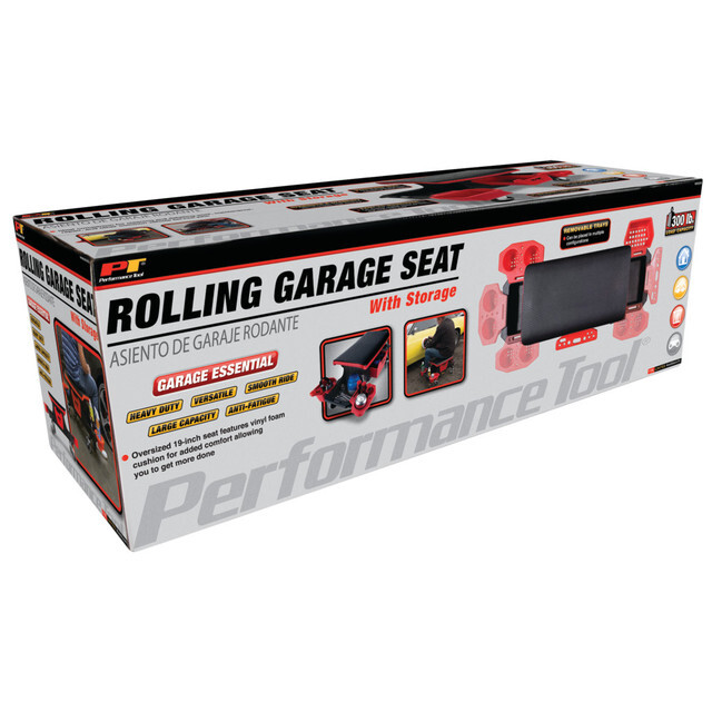 Performance Tool W85035 Tool Rolling Storage Garage Seat