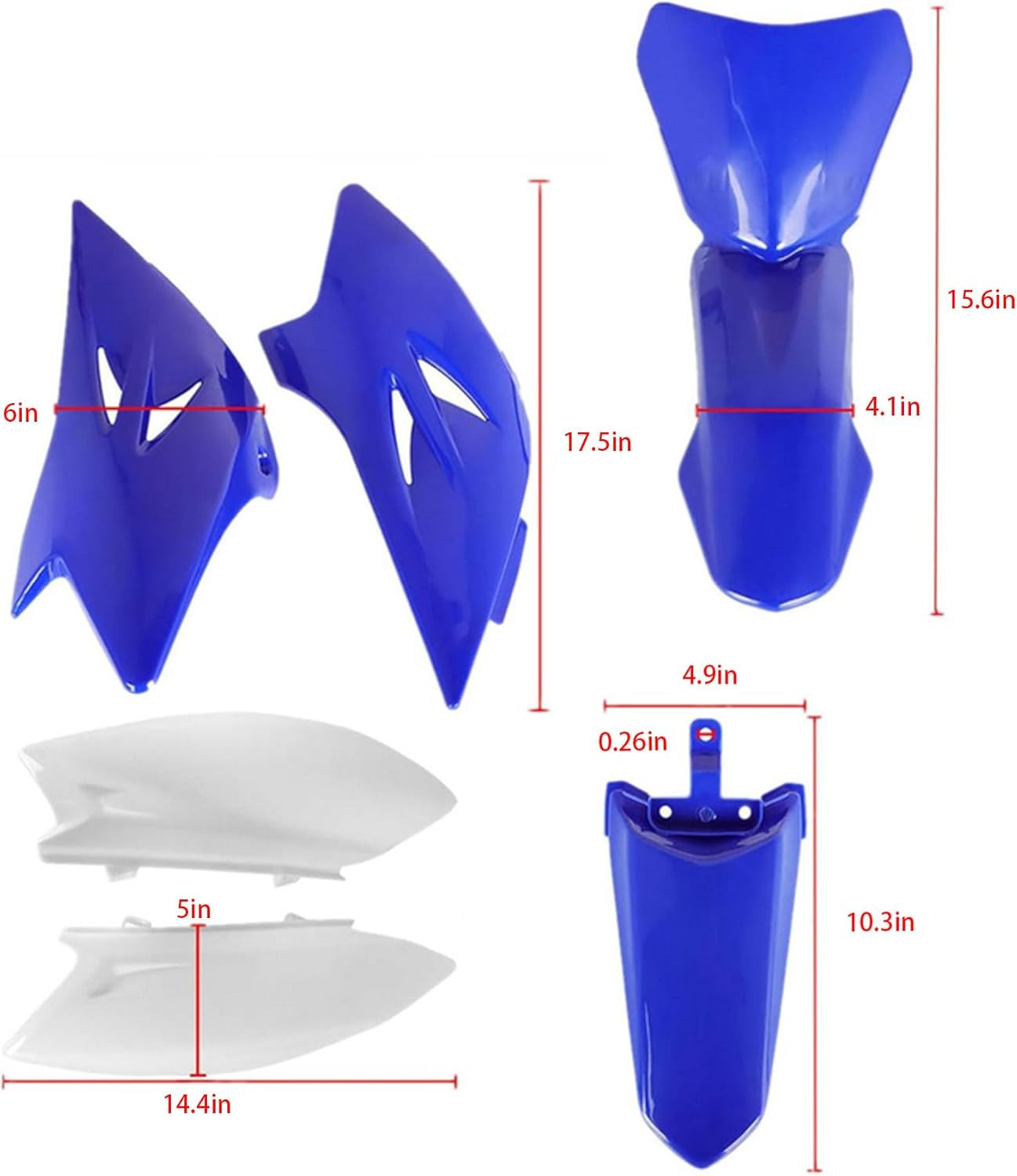 ABS Plastic Mudguard Side Cover Fairing Kit Replacement for Yamaha TTR50 TTR50E