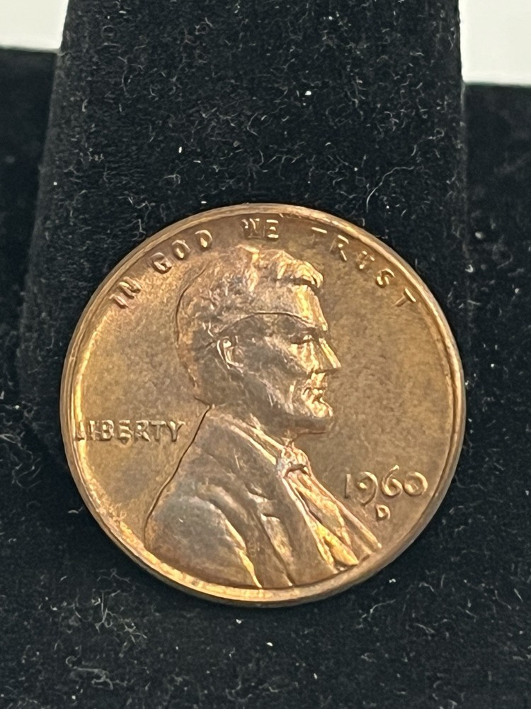 1960 D Lincoln Memorial Cent Cracked Skull Error