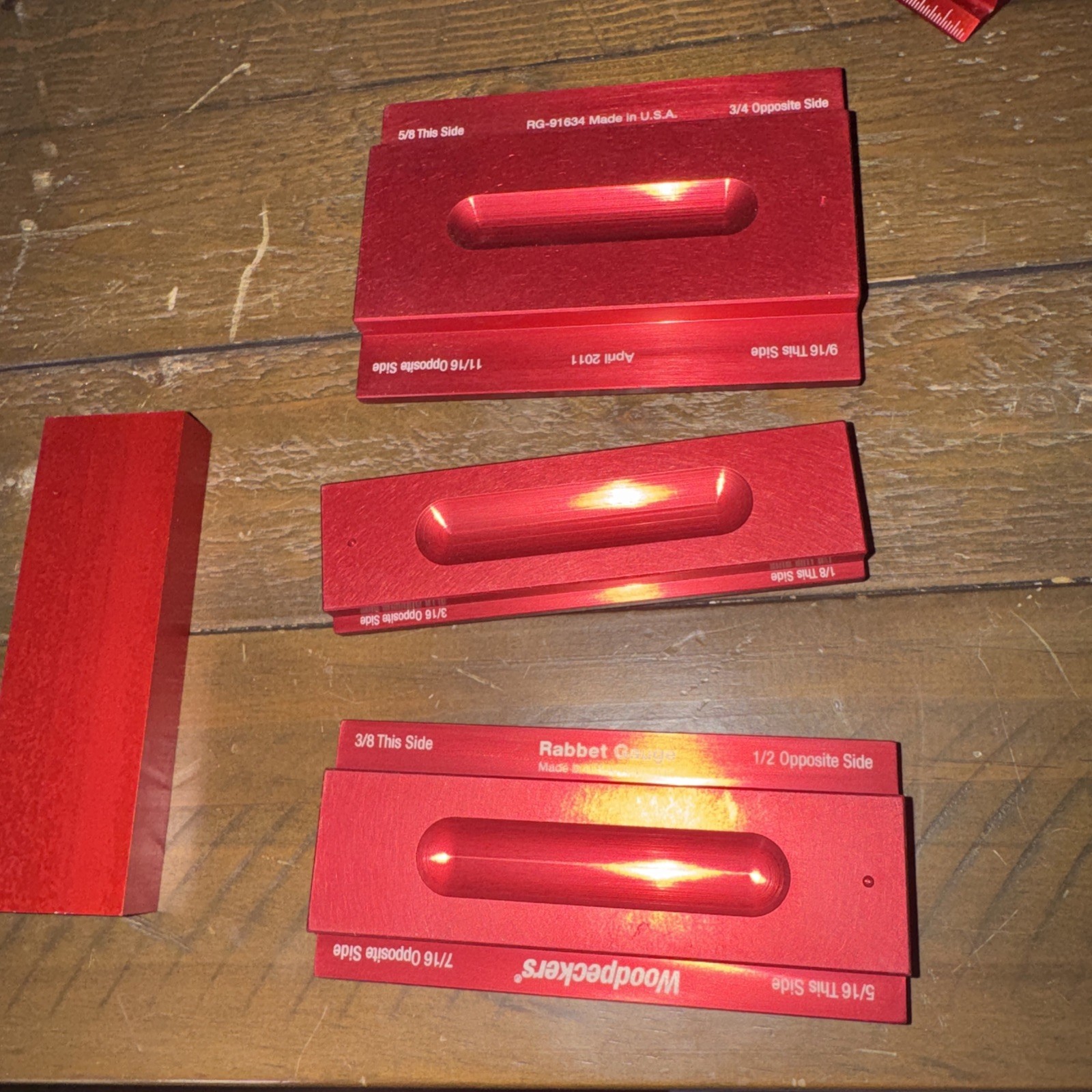 Woodpeckers Rabbet Guage 3+1 Piece Set One TIME Tool Discontinued NEW