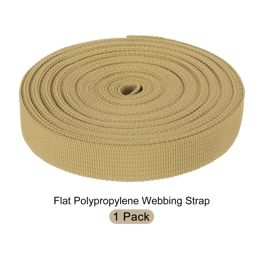 Nylon Webbing Strap 10 Yards 7/8" Polypropylene Lightweight Strap Dark Khaki