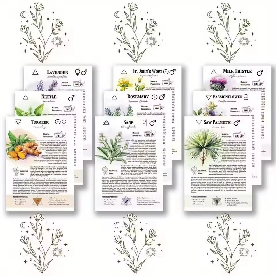 Witch's Herbal Codex - Magical Herb Guide Book Occult Pagan Witchcraft Reference