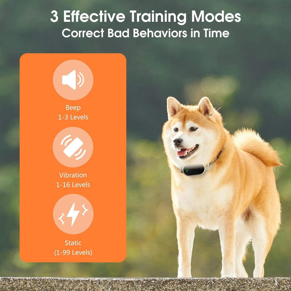 Dog Training Collar, 3 Training Modes,Lightweight Remote Training Collar, Sui...