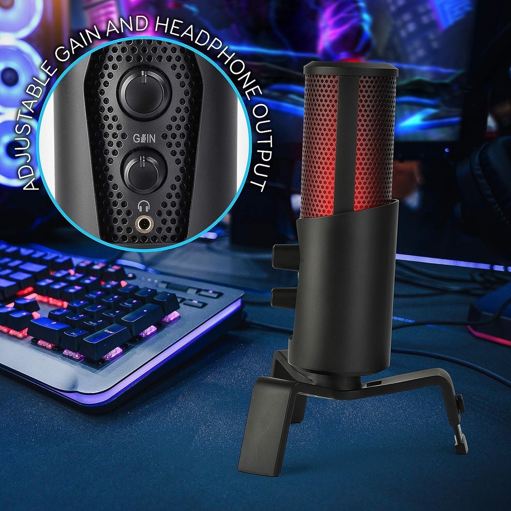 Pyle USB Computer Desktop Microphone 4 Polar Patterns & Pro Audio Recording Mic