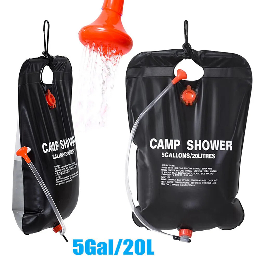 20L Water Bags Outdoor Camping Shower Bag Solar Heating Portable Folding Hiking
