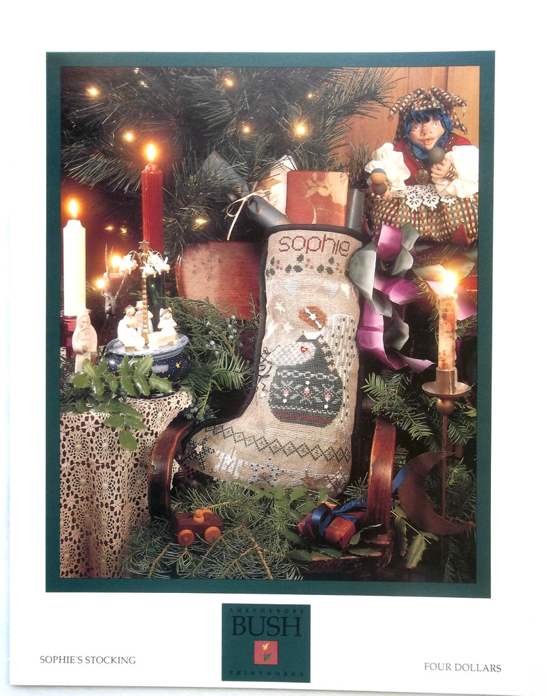 SOPHIE'S STOCKING:  Shepherd's Bush Cross Stitch Pattern Leaflet
