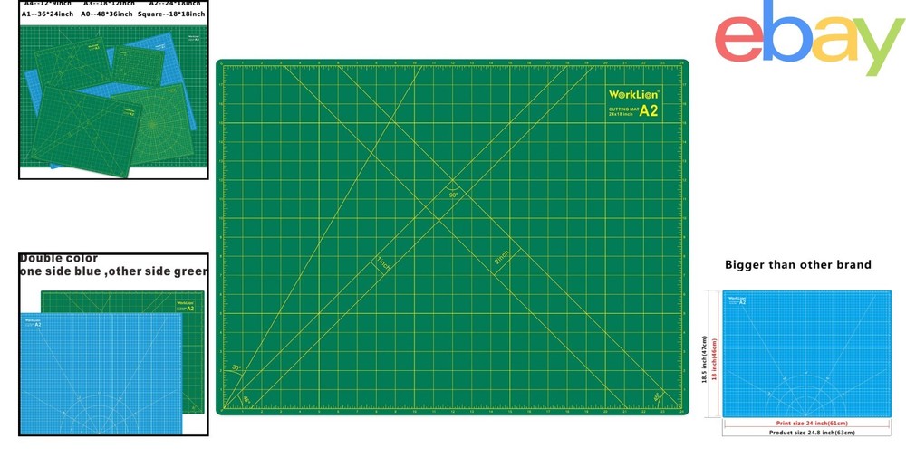 Large Self Healing Cutting Mat, Double Sided, Eco-Friendly for Crafting Projects