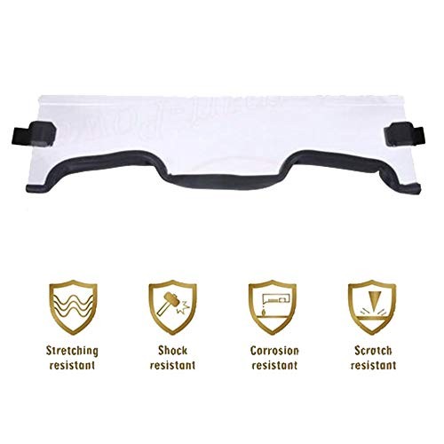 Clear Half Windshield Heavy Duty Scratch Resistant Windscreen with Two Clamps