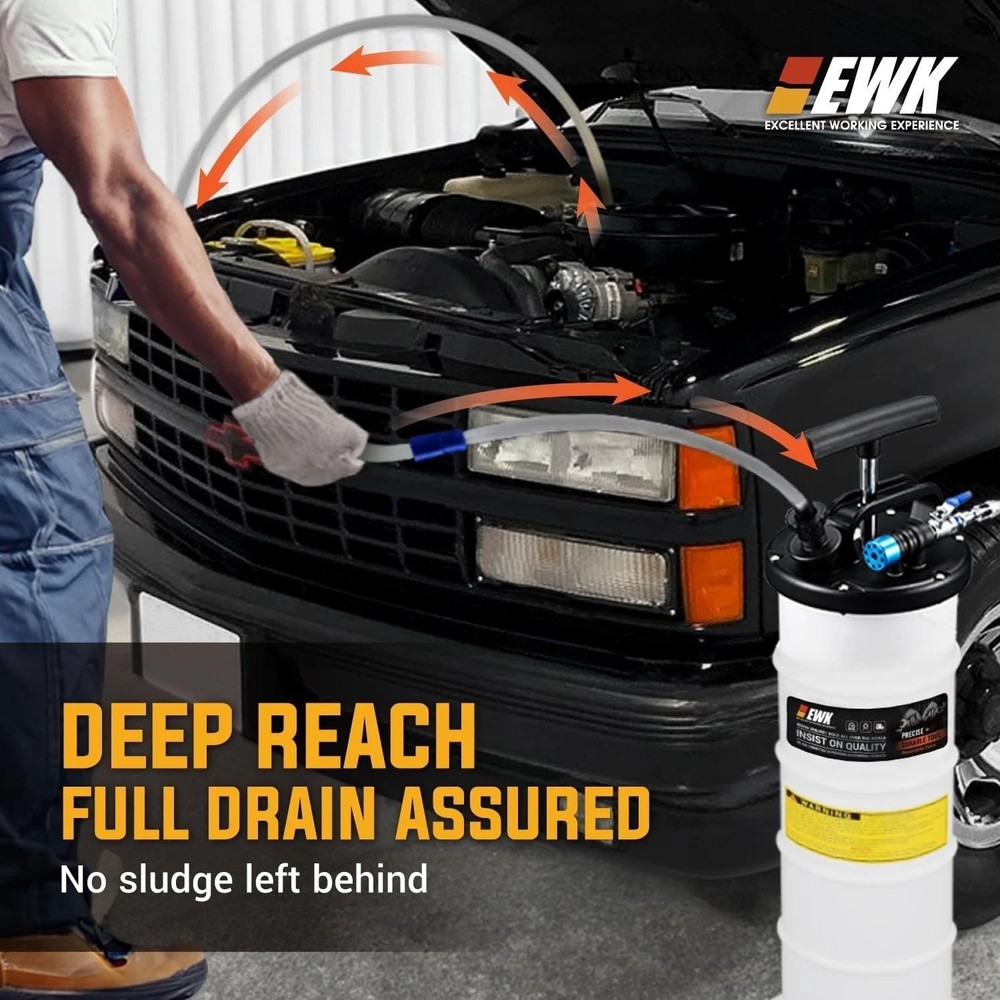 Dual-Mode Oil Change Pump - Compact 6.5L Fluid Extractor for Quick Maintenance