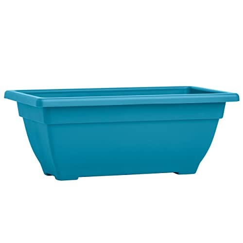 Rectangle Planter Box Indoor/Outdoor Rectangular 16 Inch Bora Bora Blue
