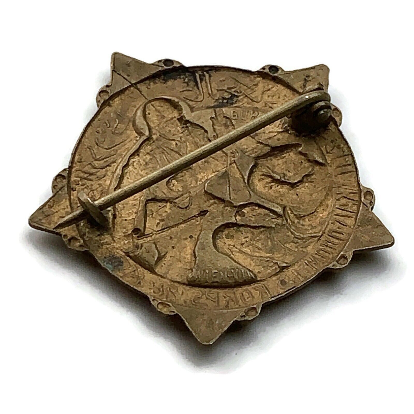 Original WW1 Ottoman Empire Turkish Army XV Corps 15th Korps Lapel / Cap Badge