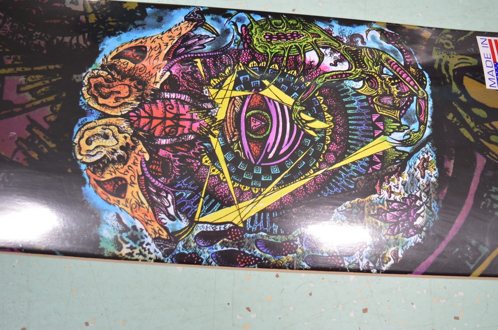 Rainskates skateboard deck, Ltd Edition WONKEE artwork