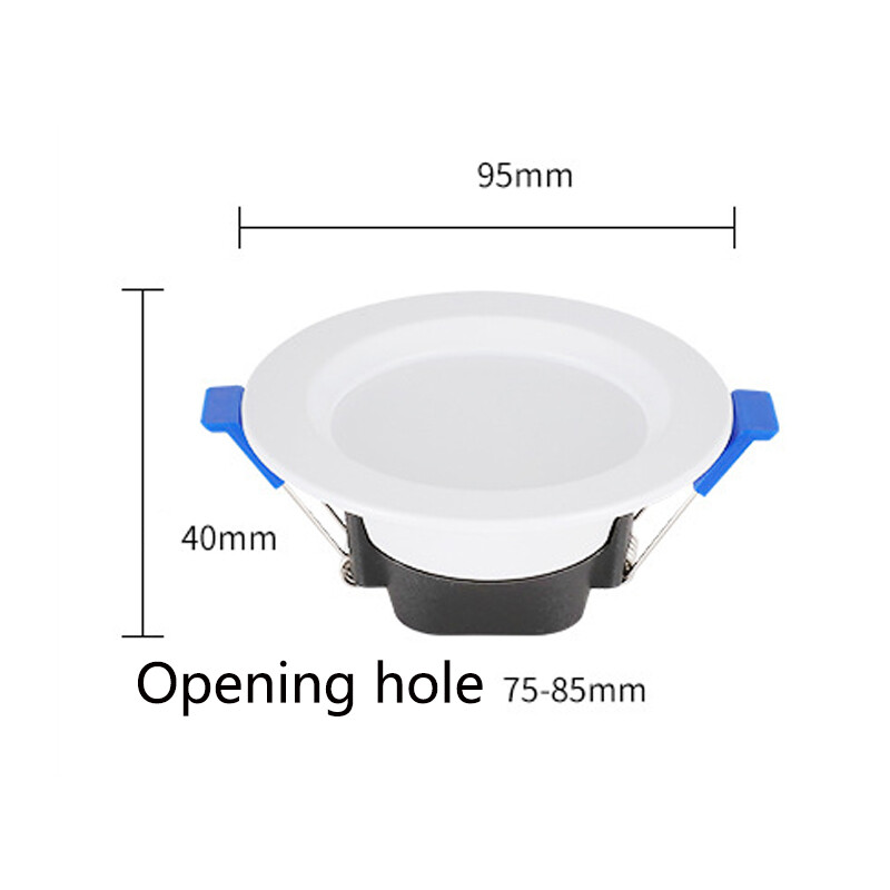 10/20/30PC 7W 3Color Dimmable LED Downlight Recessed Ceiling Panel Light 85-265V