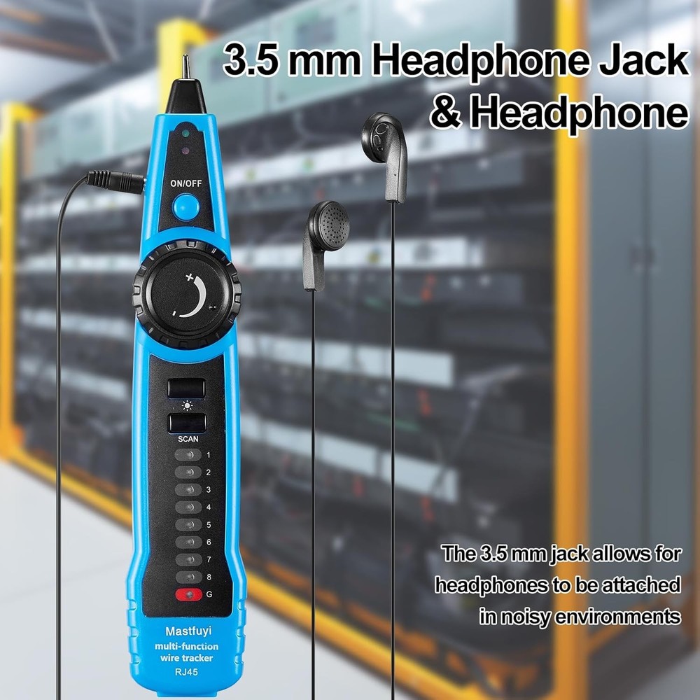 Network Cable Tester, Line Finder with Probe Tone, Wire Tracker Blue