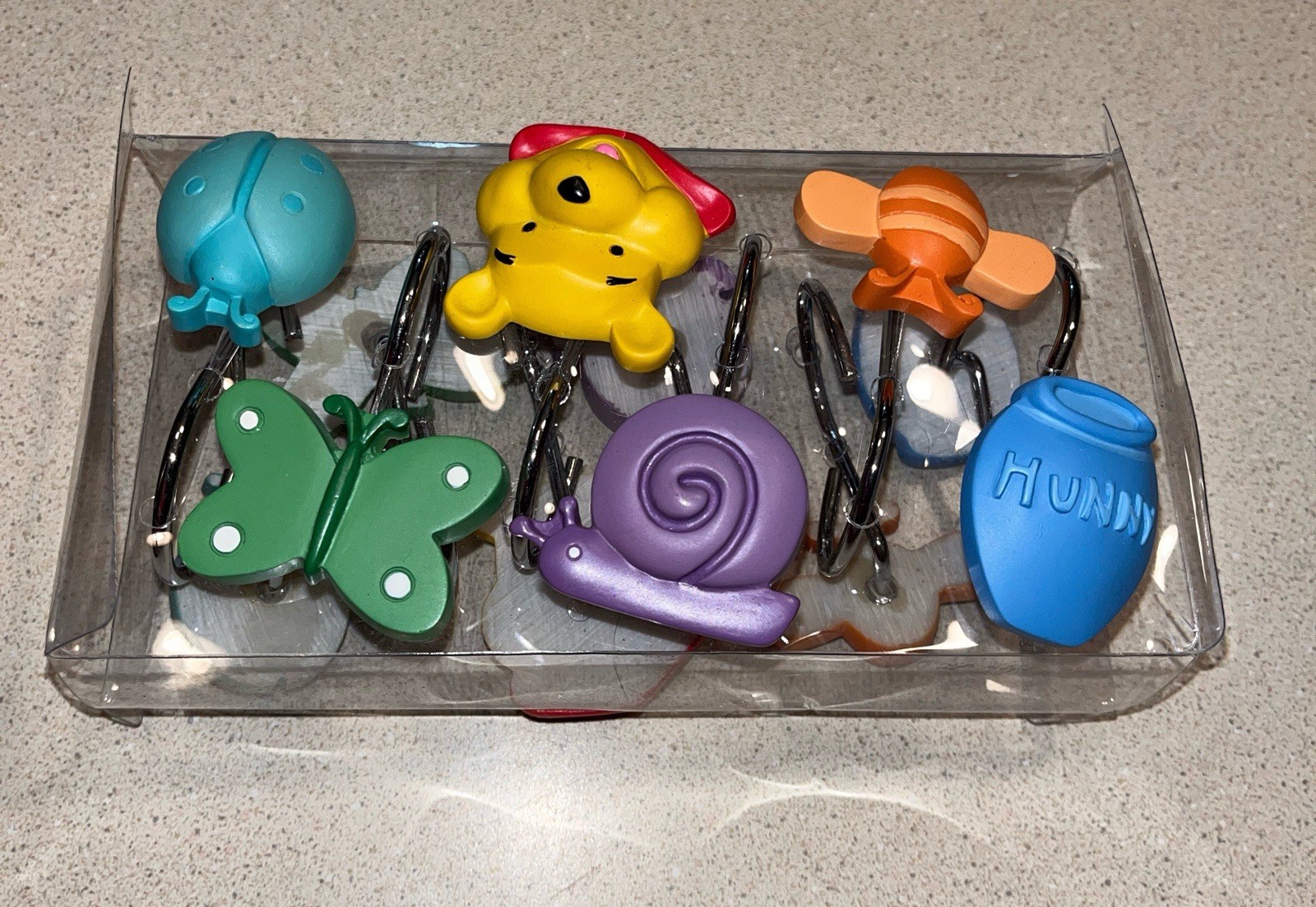 Disney Home Winnie the Pooh Collection Butterfly Shower Curtain Hook Set