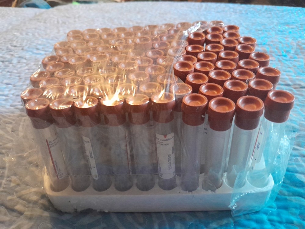 100 New Test Tubes Red Tops