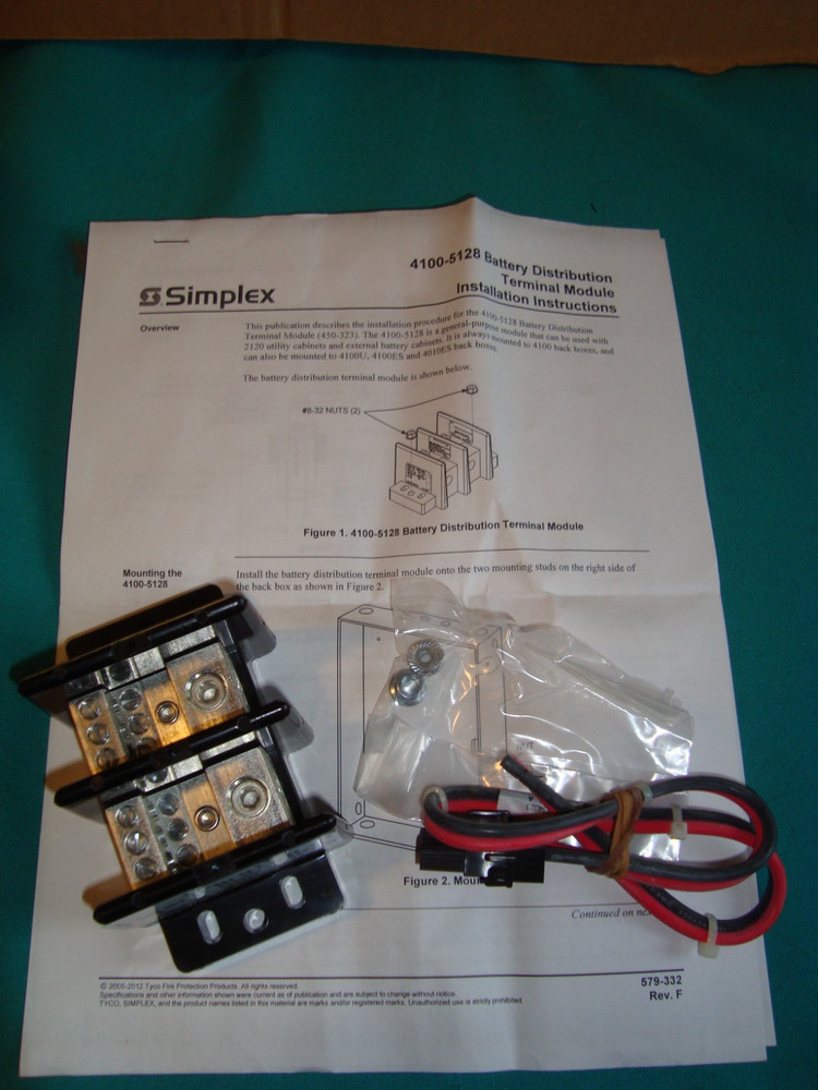 SIMPLEX 4100-5128 BATTERY DISTRIBUTION TERMINAL BLOCK    **NEW**