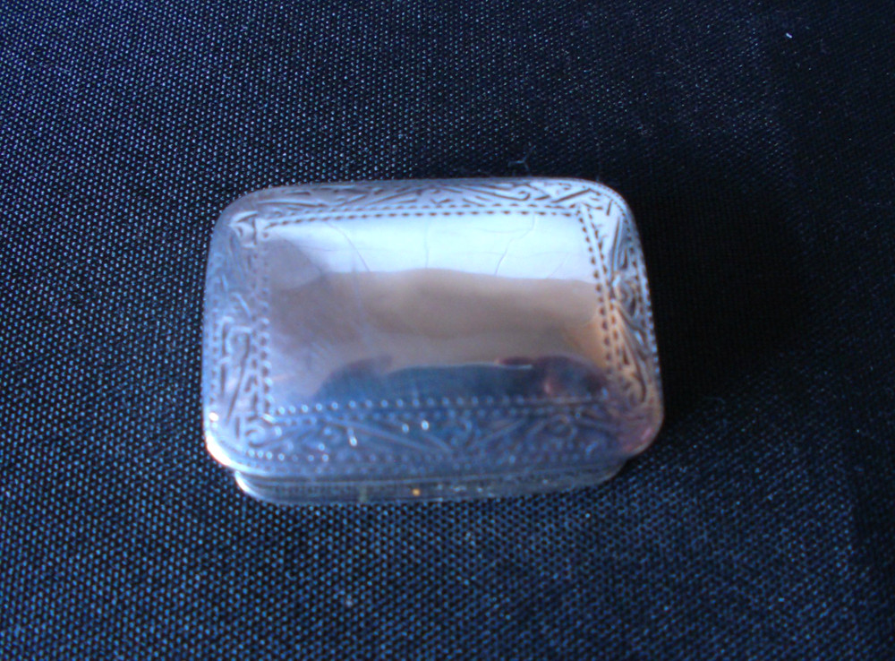 Solid Silver Snuff Box Imported from Denmark Dated from 1906 to Sheffield