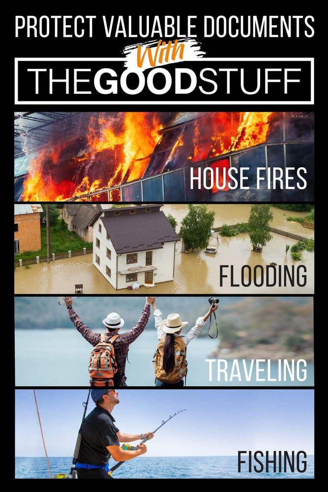 Fireproof Document Bag Envelope Size: 8" X 5" [2000°F UL Certified] Fireproof