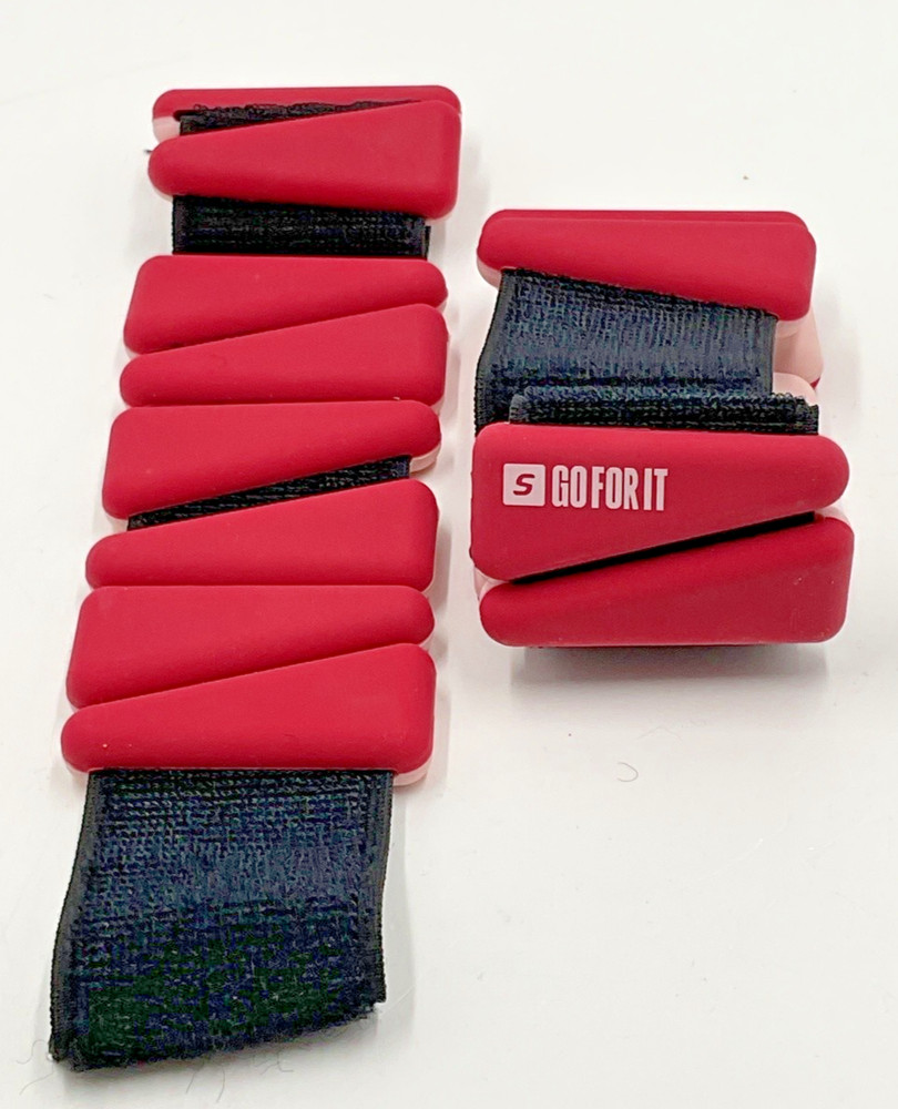 GOFORIT Wrist Ankle Weights Adjustable 1lb Red Pink