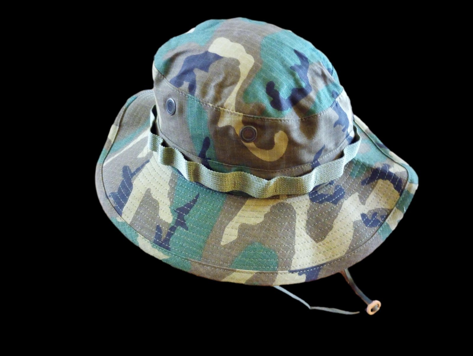 US MILITARY ARMY VIETNAM JUNGLE BOONIE HAT TYPE II ERDL CAMOUFLAGE X-LARGE 7 3/4