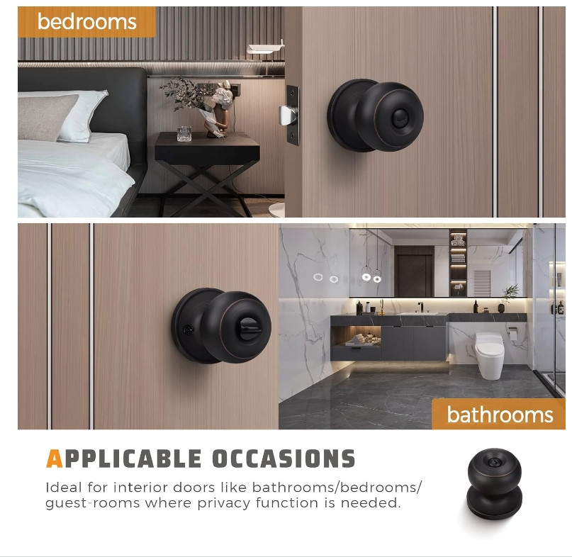 Oil-Rubbed Bronze Interior Door Knobs, Interior Door Knobs Bedroom, Bronze Do...