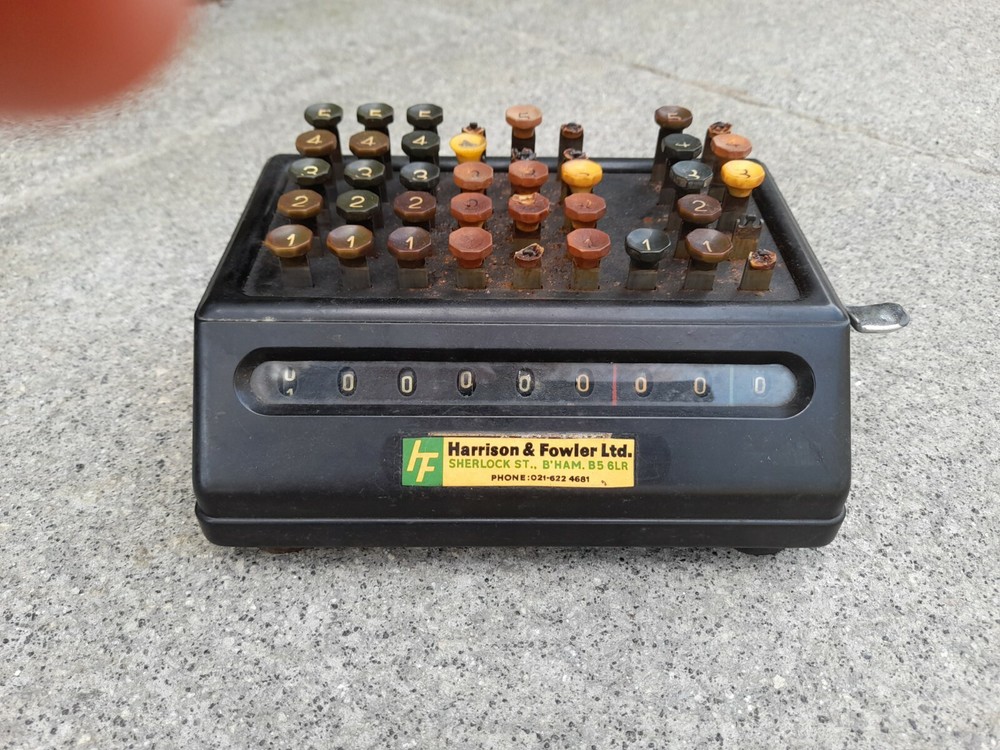 VINTAGE HARRISON AND FOWLER ADDING MACHINE - AVERAGE USED CONDITION