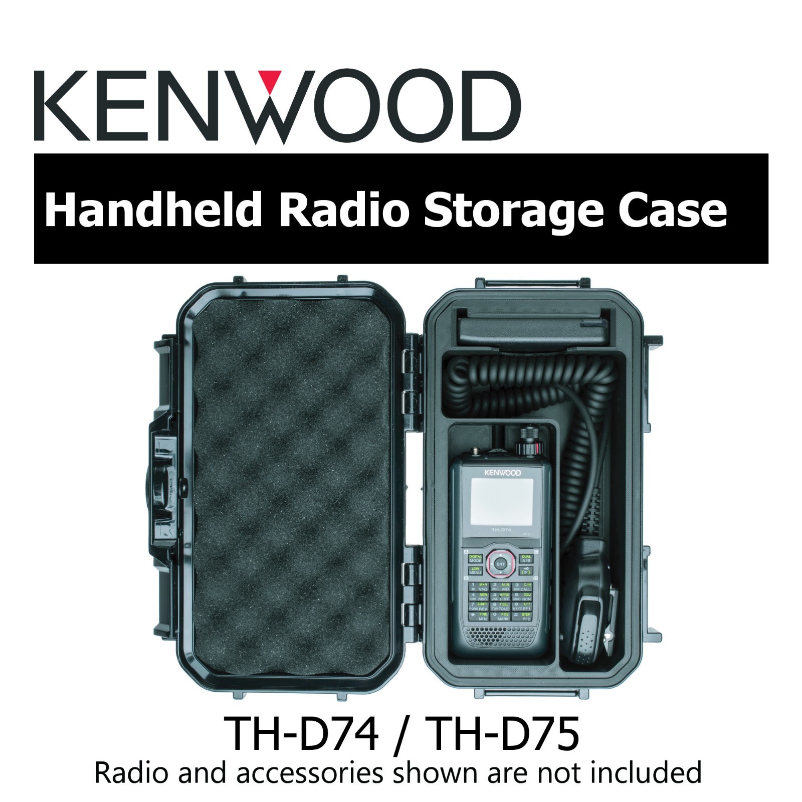 Kenwood TH-D74A TH-D74 TH-D75 Handheld Radio Storage Case Battery Antenna