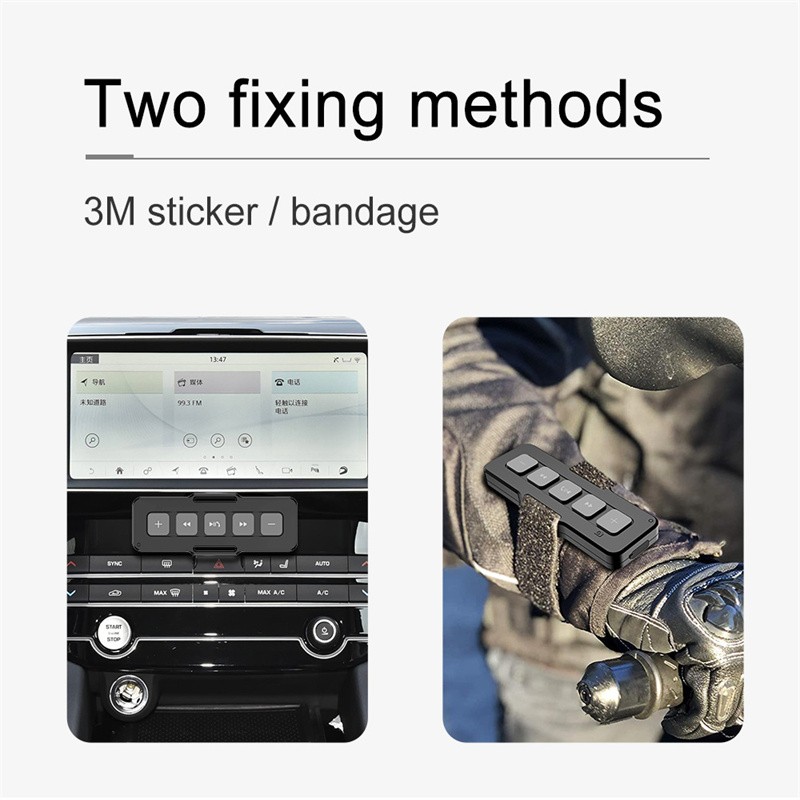 Car Wireless Bluetooth Motorcycle Bike Remote Controller Bike Handlebar Media