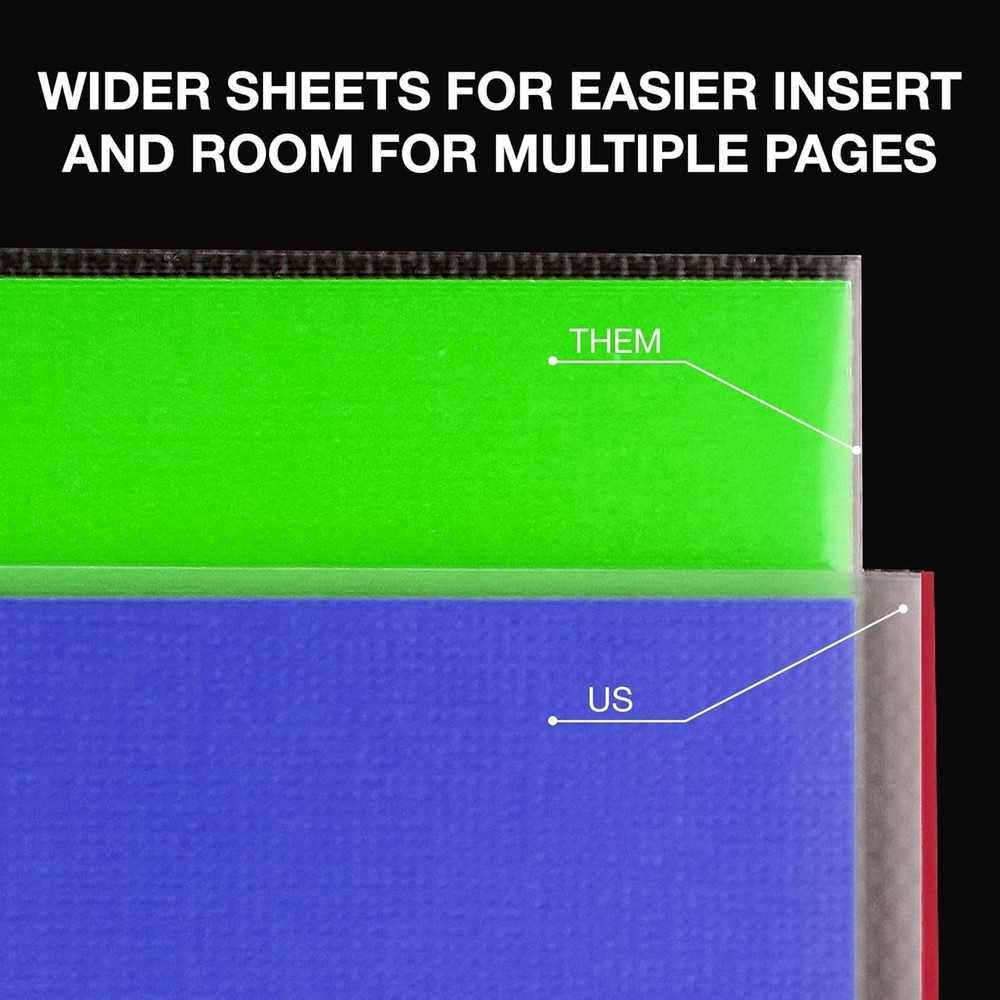 Colored-Edge Sheet Protector Family