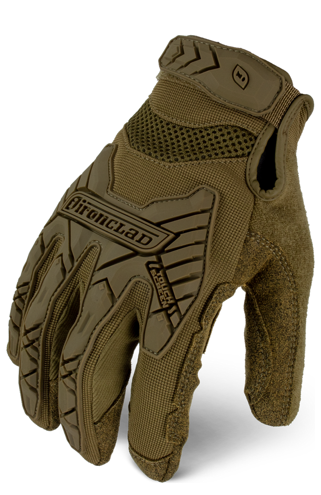 IronClad IEXT-ICOY Command Tactical Impact Coyote Touchscreen Gloves-Select Size