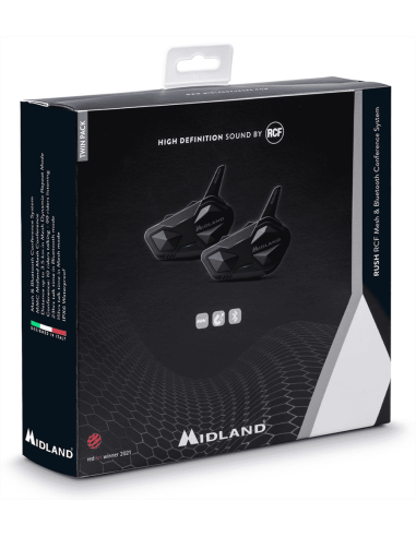 Midland BT RUSH MESH intercom double pack Fast Shipping in 3-6 days