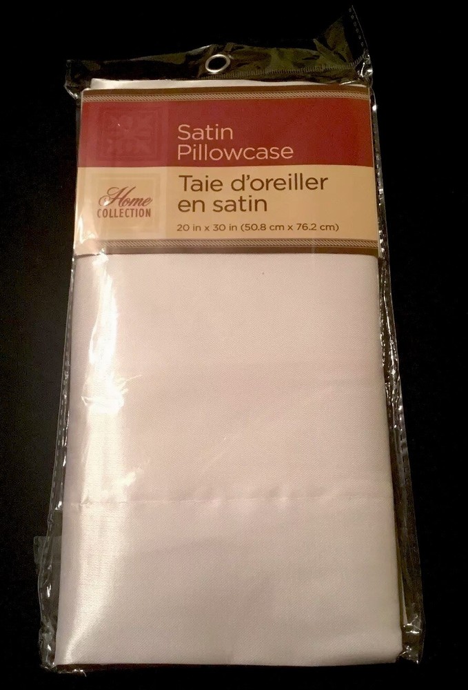 HOME COLLECTION SATIN PILLOWCASE (WHITE)