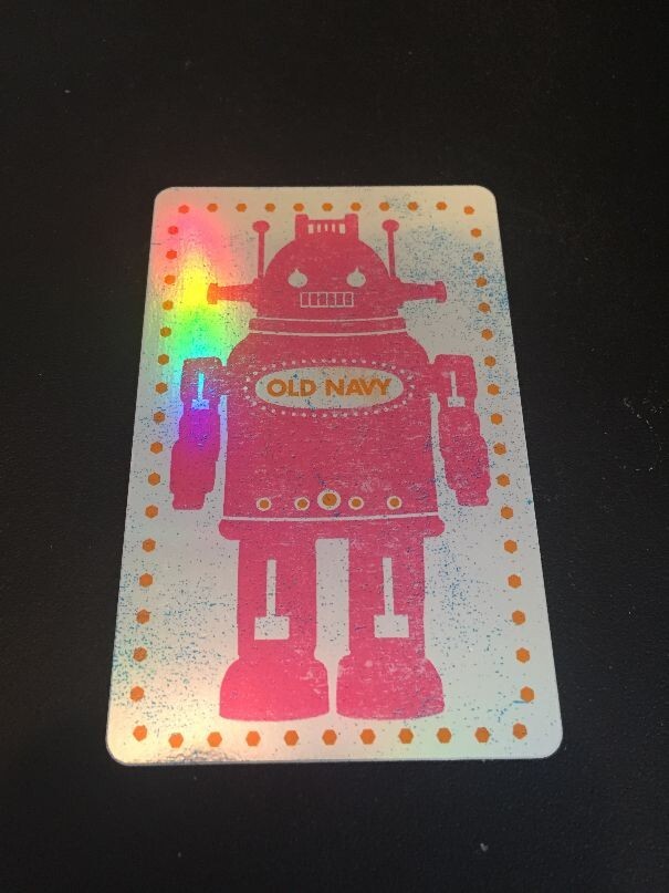OLD NAVY Red Robot ( 2006 ) Foil Gift Card ( $0 )
