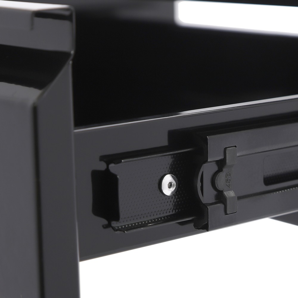 Sliding Pull-Out Drawer Under Desk Organizer with Lock for Office - Black