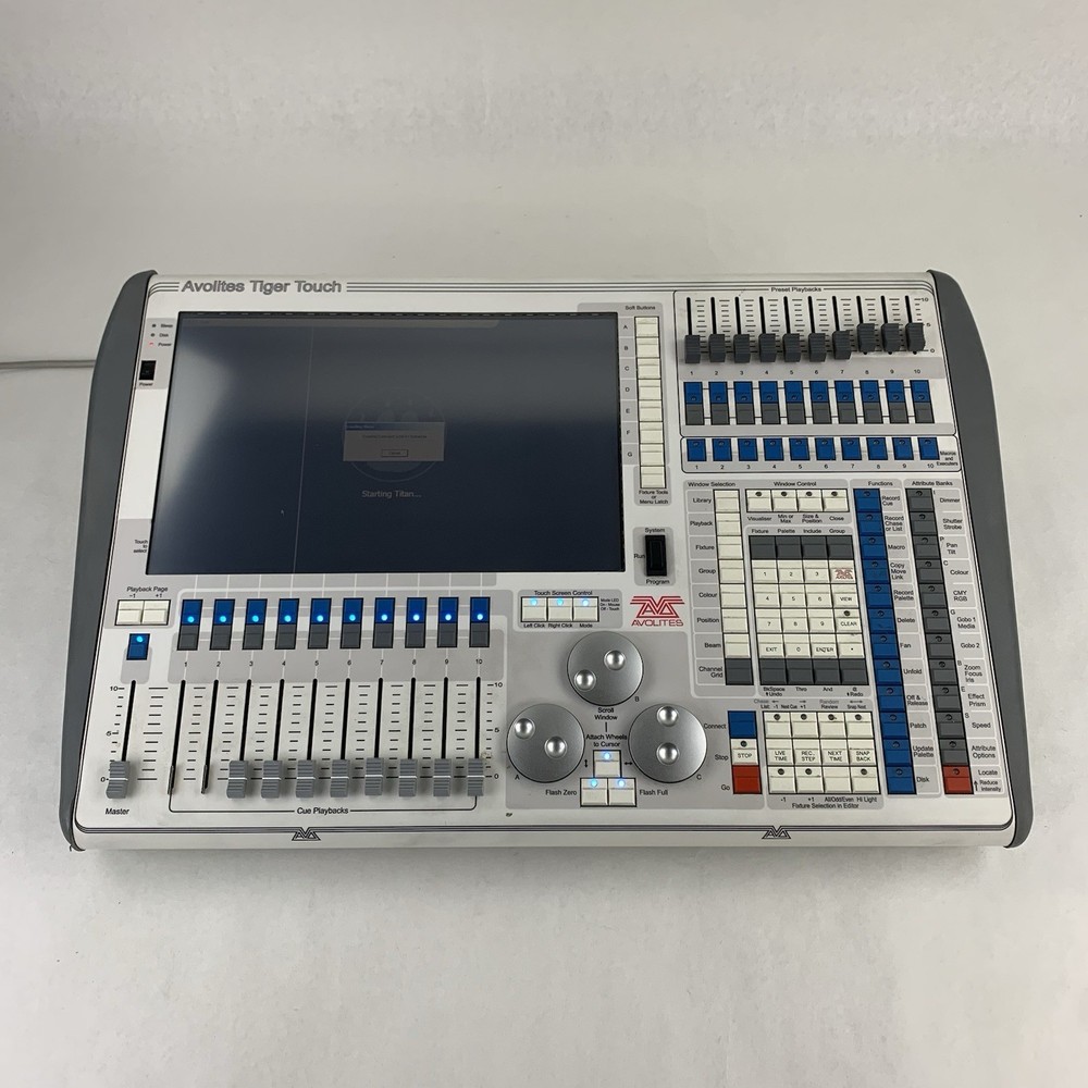 Avolites Tiger Touch Lighting Control Console Screen Has Line Bad Controls