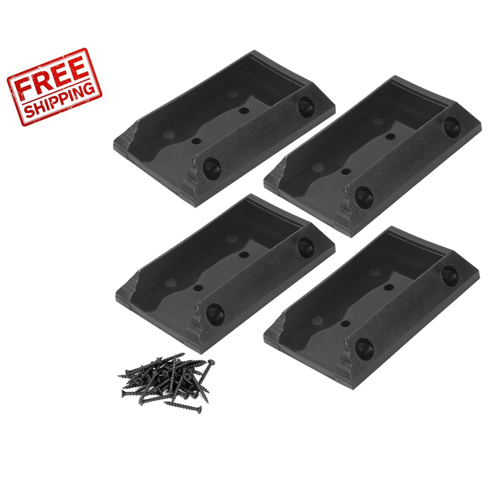Secure 4 Pcs Deck Railing Brackets for 2x4 and 2x6 Rails – Easy Install
