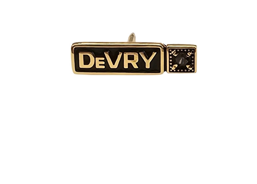 10K Yellow Gold DeVry Lapel Pin