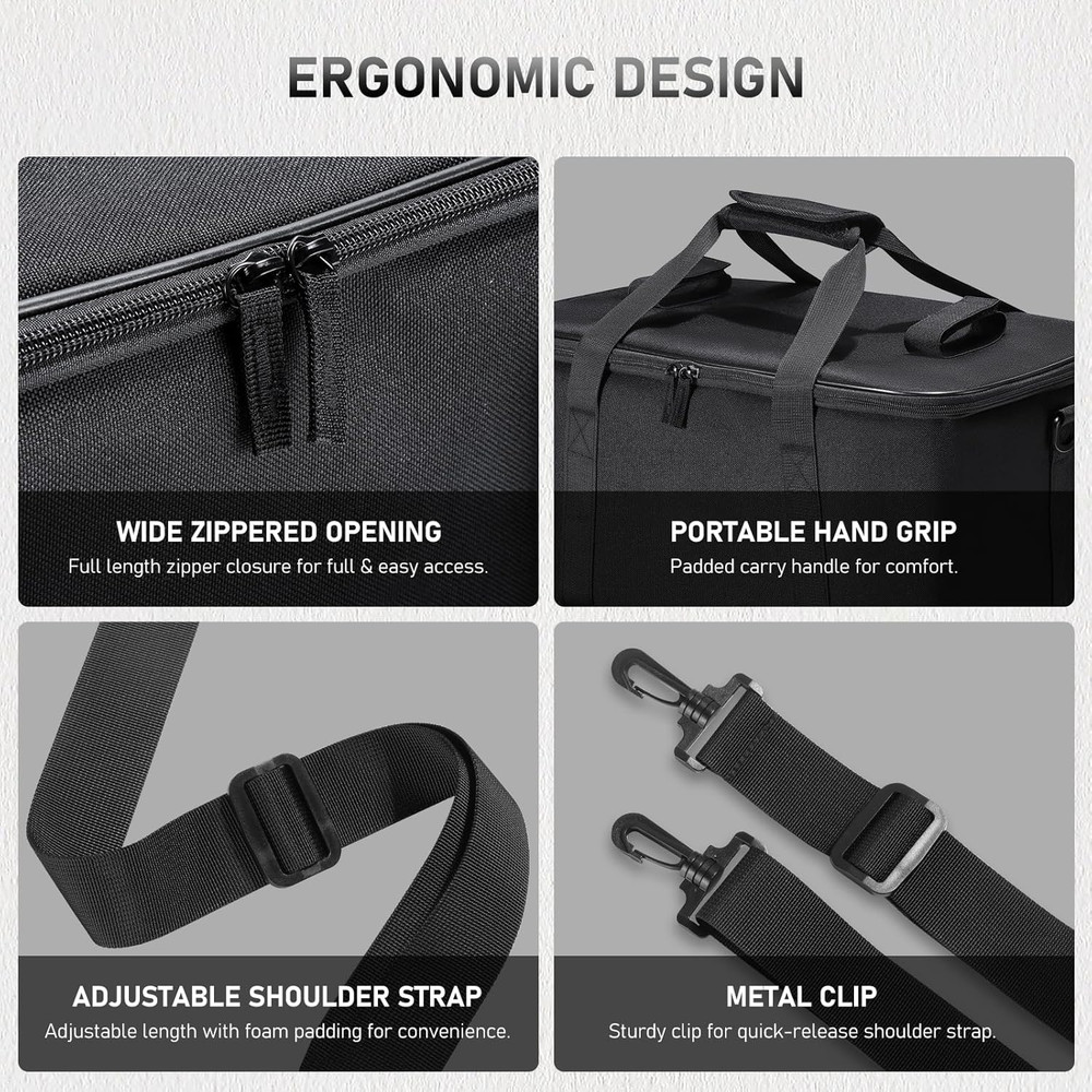 Durable Carrying Bag for Studio Lights & Softboxes with Shoulder Strap, 17.13