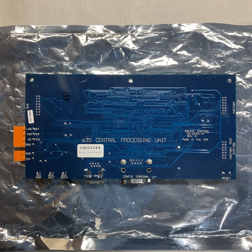 Galaxy Control Systems 20-0635-30 635 Central Processing Unit Rev D OPEN BOX