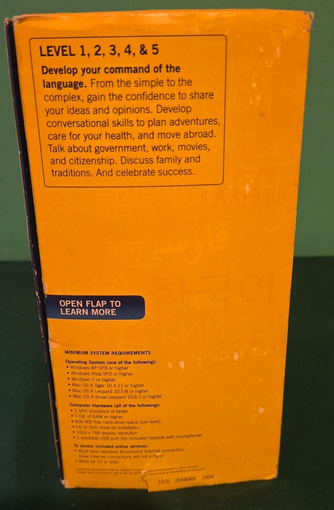 Rosetta Stone German Deutsch Version 4 Complete Levels 1-5