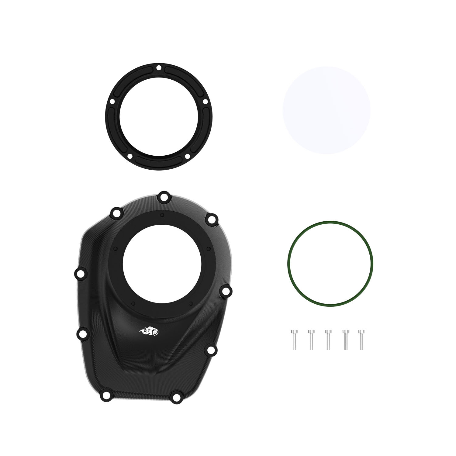 Black Transparent Camshaft Cover for Harley M8 Touring Road Street Glide 2017-23