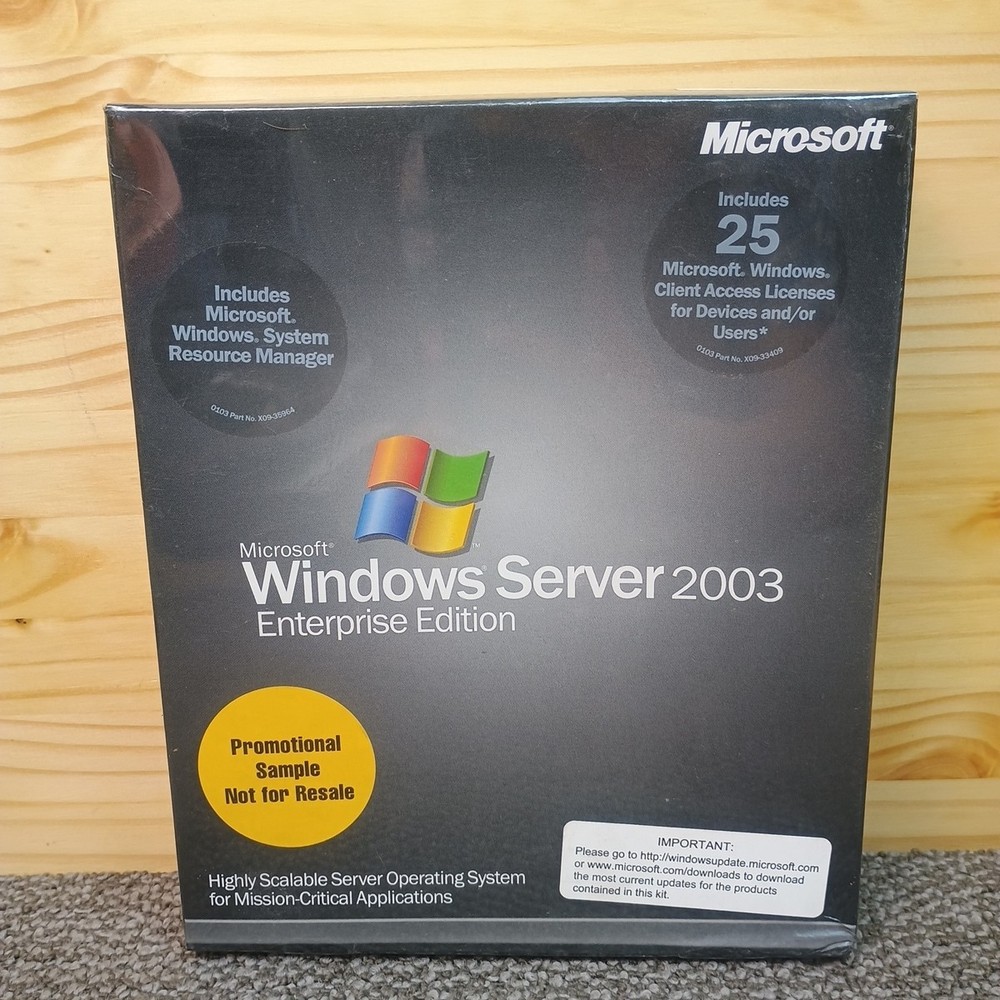 Microsoft Windows Server 2003 Enterprise Edition • NEW • Sealed
