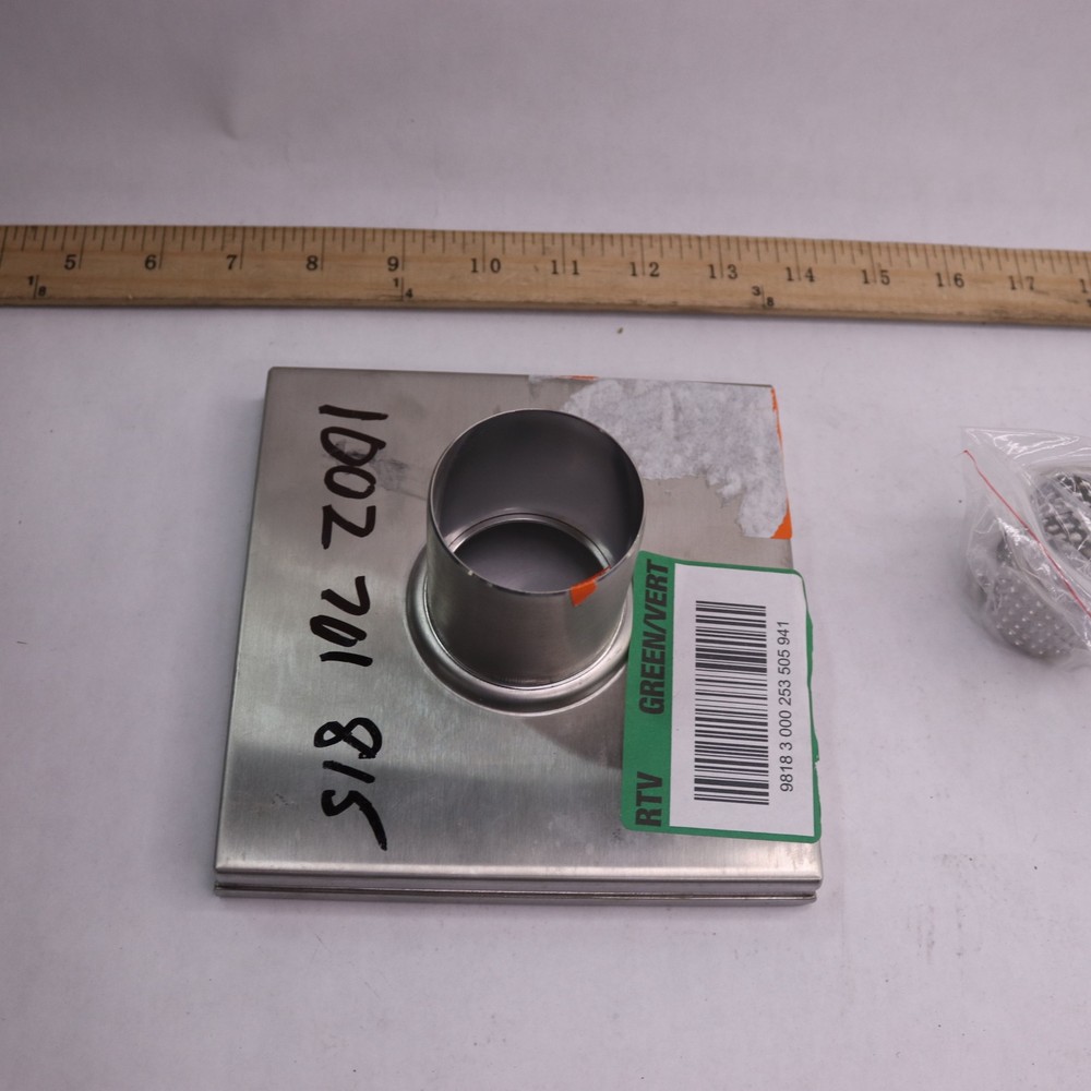 Designline Shower Drain with Square Pattern 6" x 6" - Missing Nut and Hook