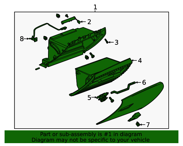 Genuine GM Glove Box Assembly 84757002